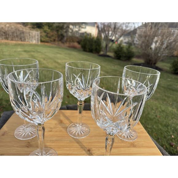Waterford Marquis BROOKSIDE 8 5/8" Wine Water GOBLETS Glasses 12 oz ~set Of 5 - Picture 4 of 7